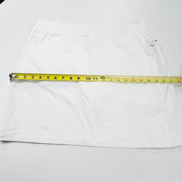 NWT T by Talbots White Everyday Stretch Skort - Size Large Ribbed Sided Pockets - Picture 5 of 7
